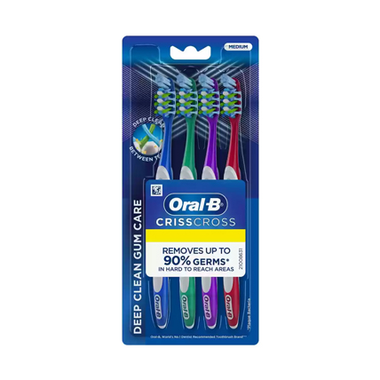 Oral-B Tooth Brush Criss Cross Deep Clean Set Of 4 